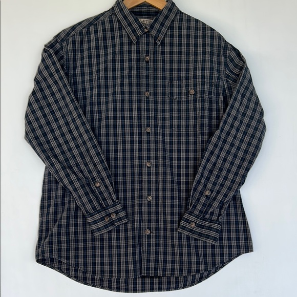 Duluth Trading Co Plaid Long Sleeve Cotton Button Down Shirt - Picture 2 of 8
